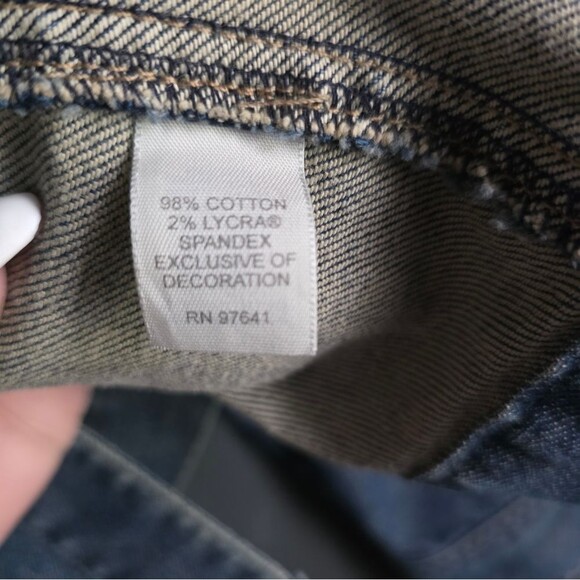 J Jill Denim Trucker Jean Jacket Sz L  Capsule Casual Classic Stretch Cotton - Picture 9 of 9